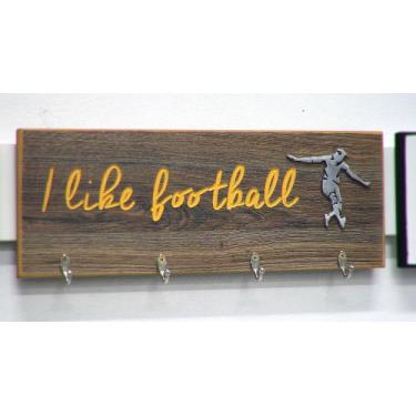 Imagem de Porta-chave mdf i like football - Reciclar