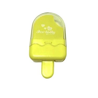 Imagem de Borracha Fofa Colorida Picolé Ice Lolly, AMARELO