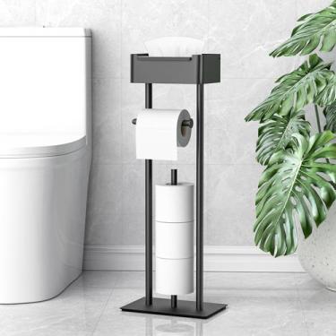 Imagem de Porta-papel higiênico FUNPALA de piso com prateleira 75 x 32 cm