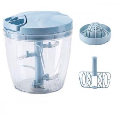 Imagem de Processador De Alimentos Manual Globalmix Magic Mixer 3X1 Azul Gh404
