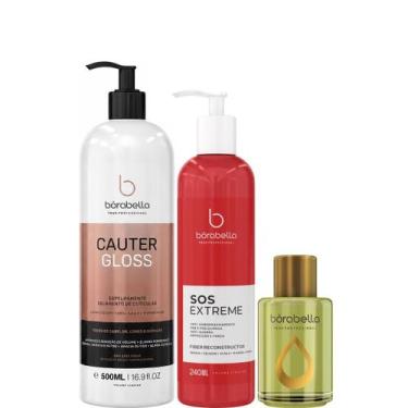 Imagem de Borabella Cauter Gloss 500ml + SOS 240ml + Óleo Argan 7ml