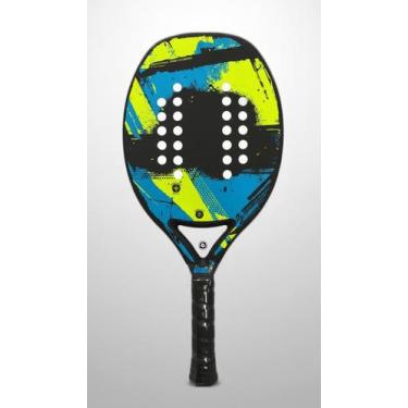 Imagem de Raquete Beach Tennis Profissional Padell Azul/verde - Congratulations 