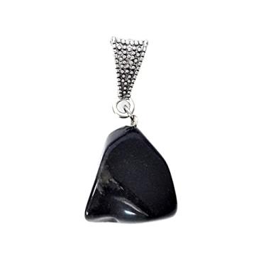 Imagem de Pingente Pedra Obsidiana Negra Rolada