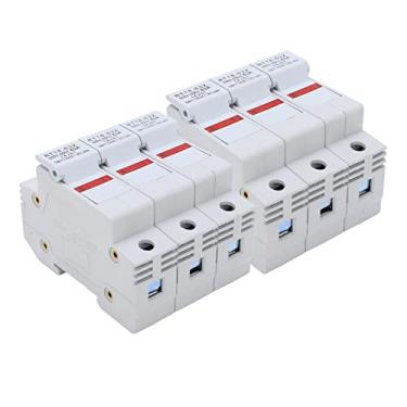 Imagem de Base de fusível de montagem em trilho DIN com indicador de LED de proteção contra falhas para equipamentos de controle de distribuição (3P)