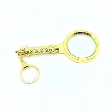 Imagem de Lupa 8x 48mm Metálica Dourada