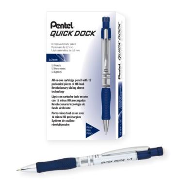 Imagem de Pentel Lapiseira Quick-Dock de 0,7 mm, caixa de barril azul com 12 (QD7E-C)