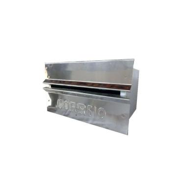Imagem de Caixa Correio Galvinox Fundo Chapa Frente Inox 15x25x12cm