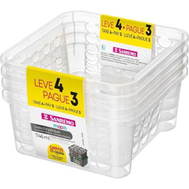 Imagem de Cesta Organizadora Conjunto 4 Unidades 746Ml