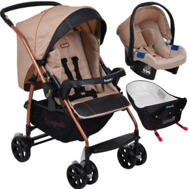 Imagem de Carrinho com Bebe Conforto e Ninho Burigotto Rio K Mon Amour