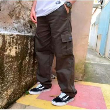 Imagem de Calça Brack Regular Cargo Action - Verde Militar