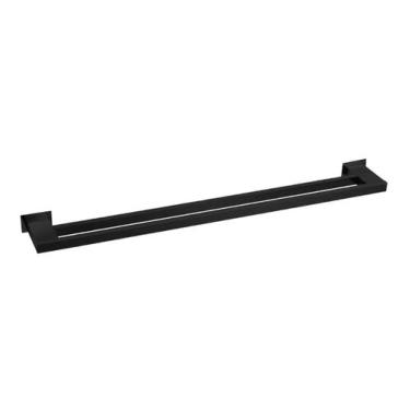 Imagem de Toalheiro Duplo 70 Cm Inox Preto Fosco - Kromus Rt0310b
