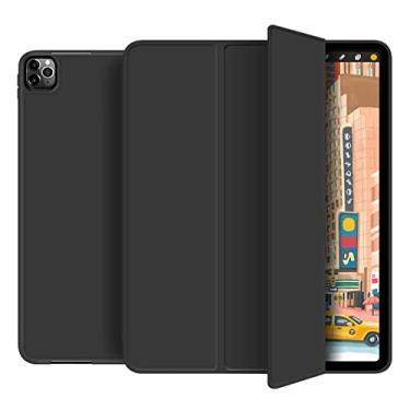 Imagem de Capa para iPad Pro 11" 4ª 3ª 2ª 1ª Geração (2018 até 2022) Smart Case Slim C/Suporte a Caneta e Adsorção Magnética Fundo Sólido Proteção Total- Anti Impacto/Auto Sleep/Tampa Magnética