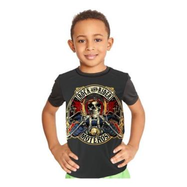 Imagem de Camiseta Infantil Moteros Rock And Rider Ref:904 - Smoke