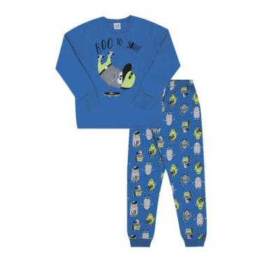 Imagem de Pijama Azul - Infantil - Moletinho - Pulla Bulla
