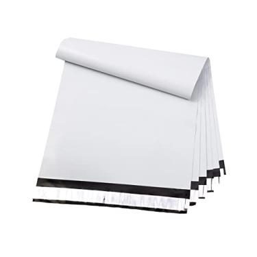 Imagem de Bolsas metálicas brancas envelopes envelopes envelopes sacos de envio com autoadesivo, à prova d'água e sacos postais à prova de rasgos, Branco, 7.5x10.5 200 PC