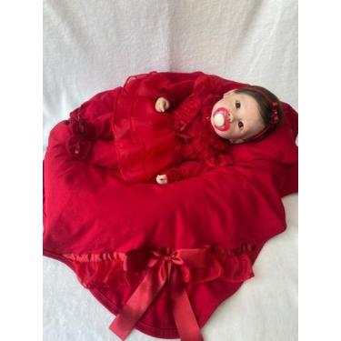Imagem de Saída De Maternidade Vermelha Para Menina Kit Completo - Nika Baby