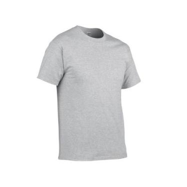 Imagem de Kit 3 Camiseta Masculina Lisa Preta Branca Cinza Algodão Básica Casual