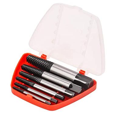 Imagem de R'DEER Conjunto de 6 peças de extrator de parafusos danificados, removedor de parafusos de cabeça quebrada, kit extrator de torneira despojado (1/20.3 cm-7/40.6 cm) para parafusos e porcas