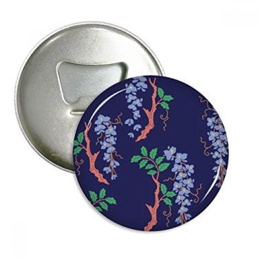 Imagem de Emblema multifuncional com ímã de geladeira e folha de cultura japonesa roxa