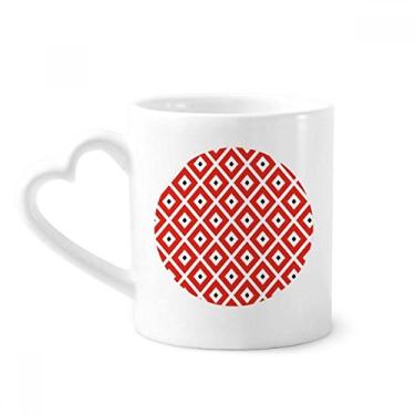 Imagem de Caneca japonesa com estampa geométrica vermelha e preta caneca de café cerâmica copo de coração de vidro