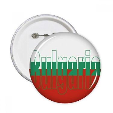 Imagem de Broche redondo com nome da bandeira do país da Bulgária, broches, emblema, acessório, decoração, 5 peças