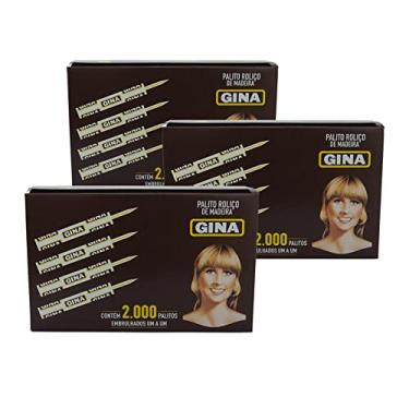 Imagem de Kit 3 caixas de Palitos de dente de madeira sache Gina Embalados individualmente restaurante 2000 un