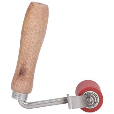 Imagem de Rolo de costura de silicone, cerca de 1,7 polegadas de largura Rolamento de dobra de 75 ° Rolos de costura de alça ergonômica adequados para trabalhos de costura