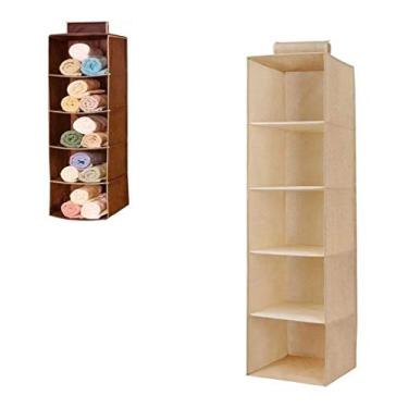 Imagem de Organizador Cabide Prateleiras Guarda Roupa Multiuso Sapatos