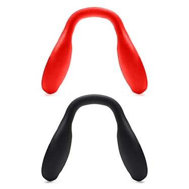 Imagem de Protetor nasal de reposição Mryok para óculos de sol Oakley Targetline – Opções, Red & Black, One Size