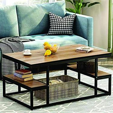 Imagem de Mesa de centro com prateleiras laterais