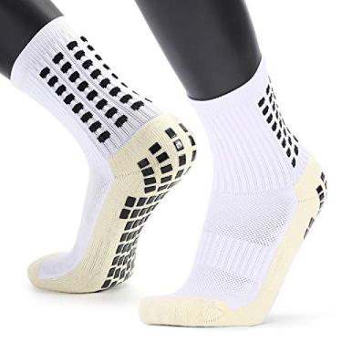 Imagem de Andoer Meias Antiderrapantes Masculinas de Futebol Longas Atléticas Absorventes Esportivas para Basquete, Voleibol, Corrida, Trekking, Caminhada - 1 Par / 3 Pares