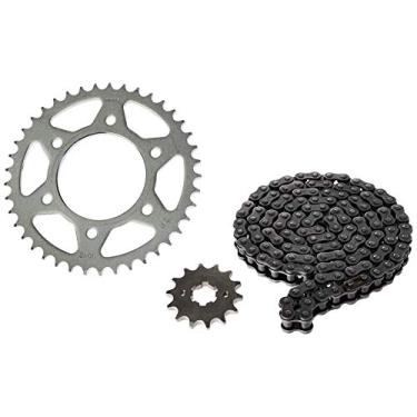 Imagem de Kit Relação Aço 1045 Riffel + Coxim Coroa Yamaha 150 Fazer