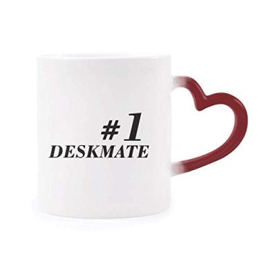 Imagem de Number.1 Deskmate Caneca sensível ao calor estação de formatura copo de grés que muda de cor vermelha