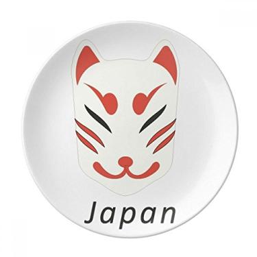 Imagem de Prato tradicional japonês de cabeça de raposa local decorativo de porcelana salver louça de jantar