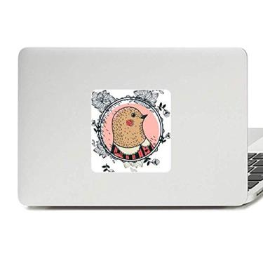 Imagem de Adesivo de vinil para laptop com estampa de folha de desenho de pombo, decoração de PC