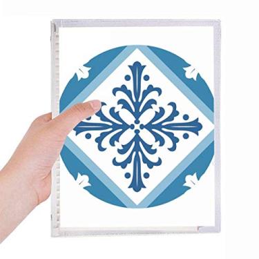 Imagem de Caderno decorativo Talavera para ilustração de flores, folhas soltas, diário recarregável, papelaria