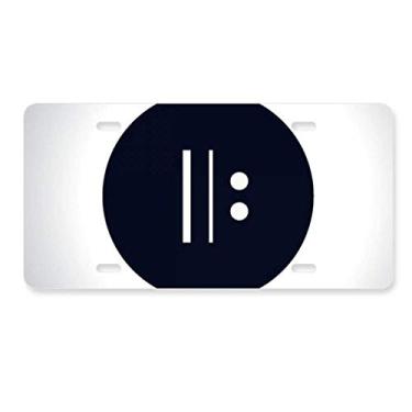 Imagem de DIYthinker Etiqueta de aço inoxidável para decoração de placa de licença preta da White Repetition