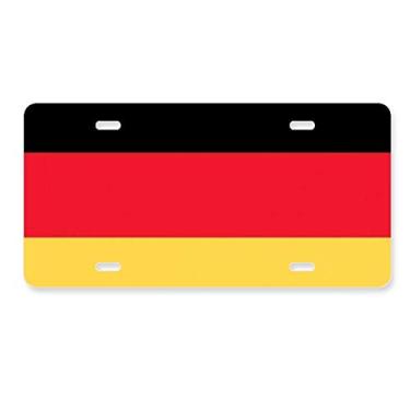 Imagem de DIYthinker Placa de carro com bandeira nacional da Alemanha para decoração de carro em aço inoxidável
