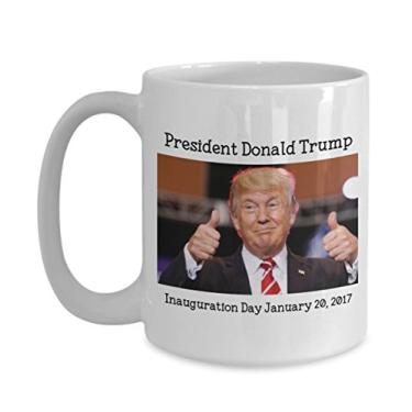Imagem de Caneca de Inauguração de Donald Trump – Caneca de Inauguração Trump – Caneca divertida de chá de cacau quente – Ideia de presente de aniversário de Natal