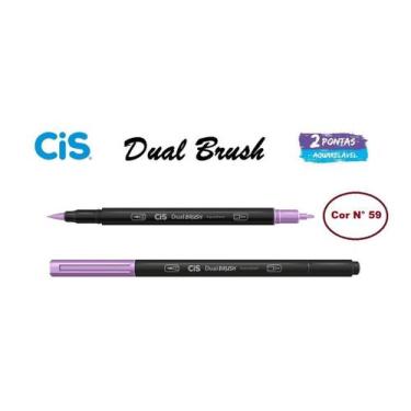 Imagem de Caneta Pincel Cis Dual Brush Pen Aquarelável 59 Lilas