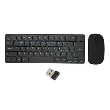 Imagem de 2.4G Wireless Keyboard Mouse Kit Combo Ergonômico 64 Teclado 3 DPI Ajustável Mouse USB para Desktop PC Tablets