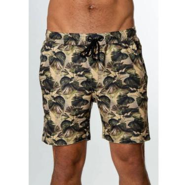 Imagem de Bermuda Red Feather Graphic Vintage Leaves-Masculino