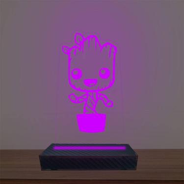 Imagem de Luminária Led 3d Baby Groot Abajur Luxo