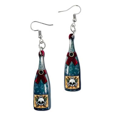 Imagem de Brincos femininos de bengala doce - Brincos de planchette Ouija - Brincos alegres e brilhantes, Acrílico