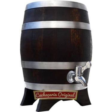 Imagem de Barril Vertical de Carvalho 6 Litros com Torneira Luxo