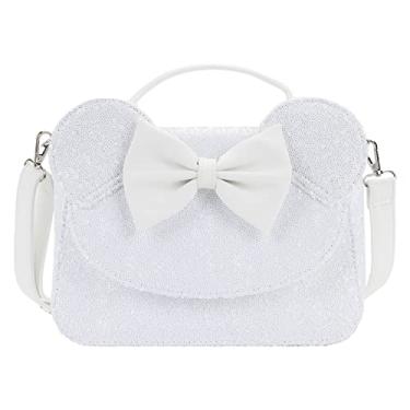 Imagem de Loungefly Disney Minnie Bolsa transversal de lantejoulas para casamento, Branco, One Size