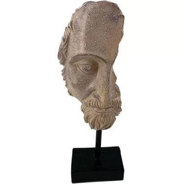 Imagem de Escultura Decorativa Face em Resina Bege 25cm NK0196 BTC
