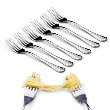 Imagem de Kit 6 Garfos Aço Inox Talher Mesa Cozinha Buffet Restaurante