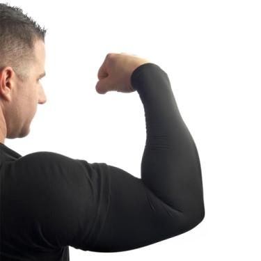 Imagem de Tatjacket Capa para corretivo de tatuagem, cobertura total do braço, proteção FPS 50, sem deslizamento, para homens e mulheres (unissex), pacote com 2, médio, preto