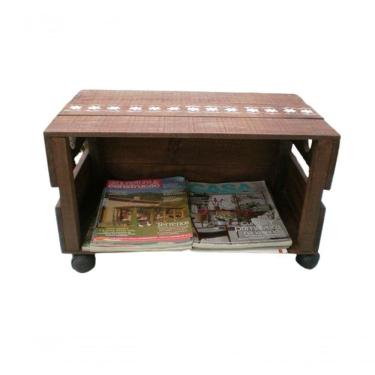 Imagem de Rack Madeira Rodinhas